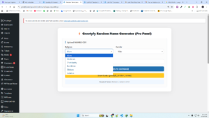 AJAX based live search results table for names