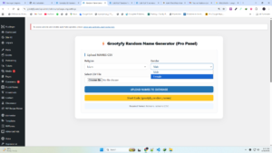Dropdown filters for religion and gender selection UI