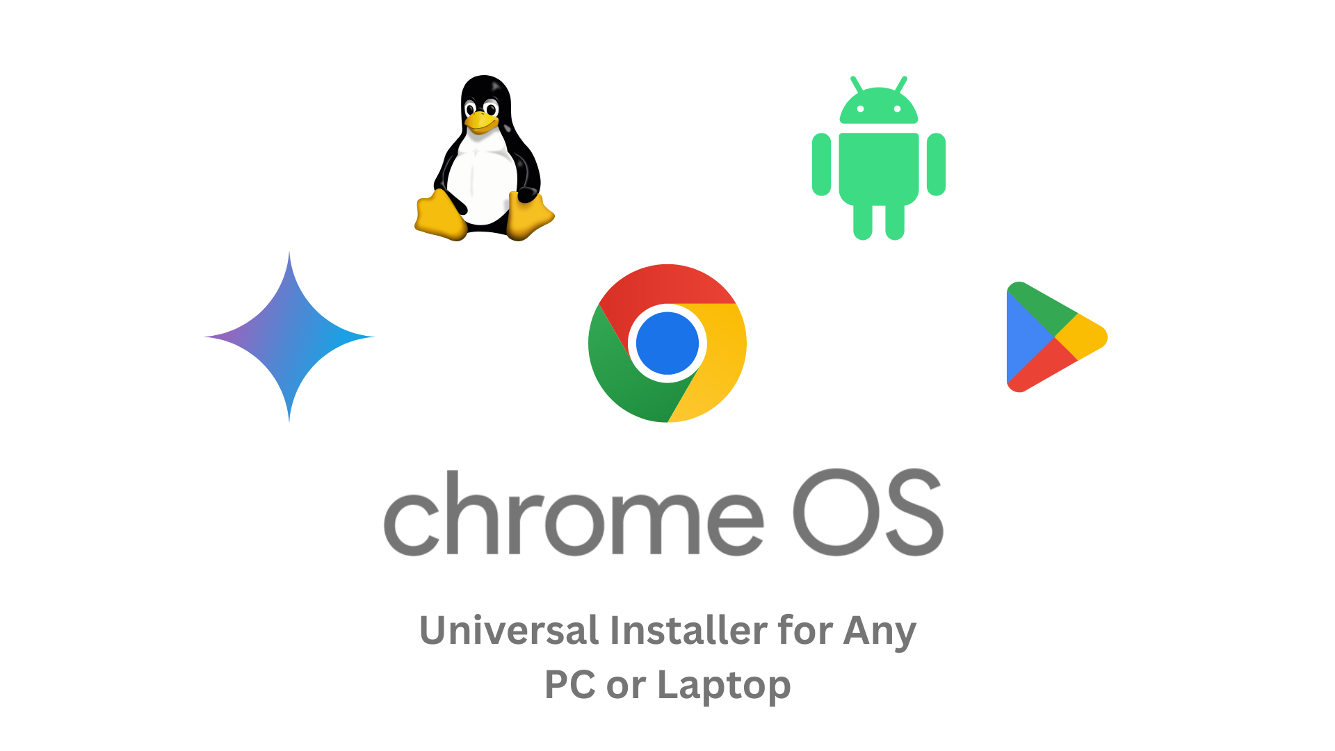 Universal Installer for Any PC or Laptop – Install ChromeOS using a manual image and disk selector. Lightweight, fast, and works offline.