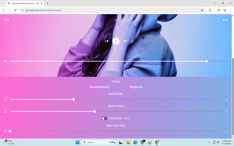 online slow and reverb
