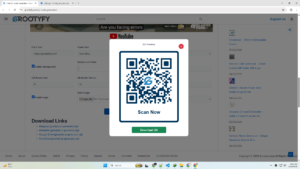 Responsive QR code preview on desktop and mobile screen