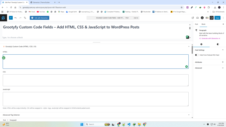 Promotional banner for Grootyfy custom HTML CSS JS plugin