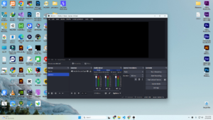 Landscape monitor recording using OBS mouse follow crop filter